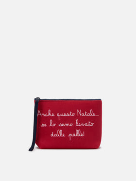 Wooly pochette Aline with E anche questo Natale... print | VACANZE DI NATALE SPECIAL EDITION