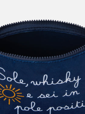 Wollige Pochette Aline mit Sole, Whisky...-Print | VACANZE DI NATALE SONDEREDITION