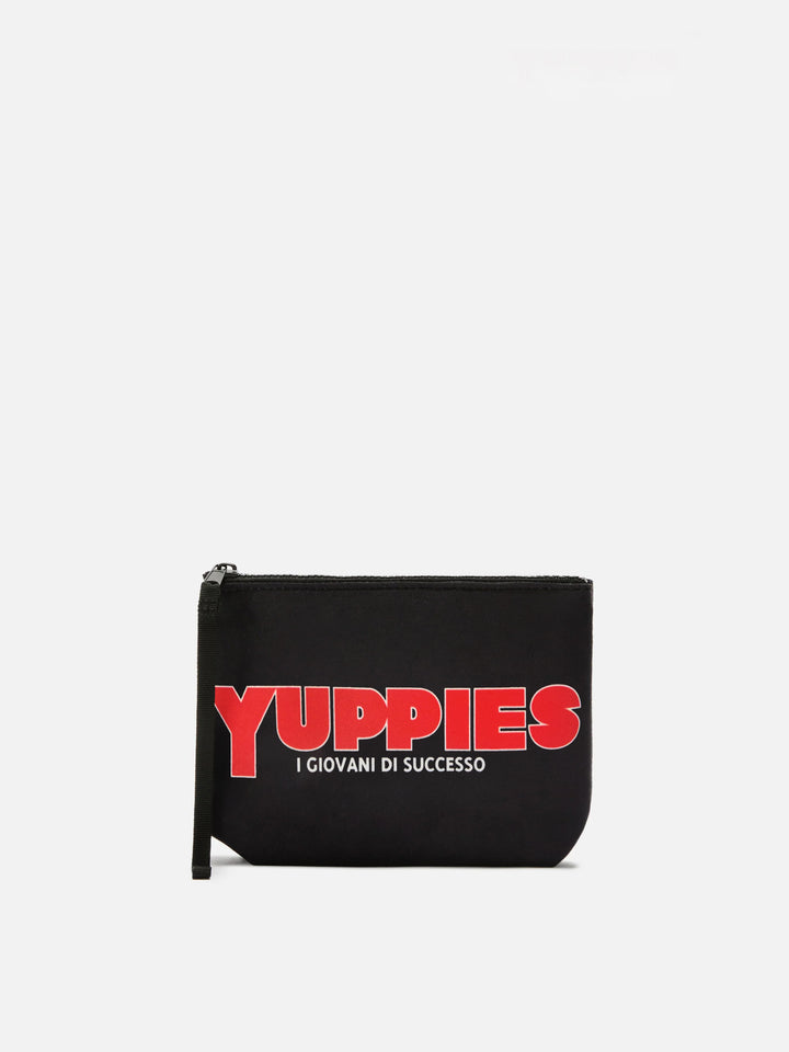 Aline Pouch in wool-effect fabric with Yuppies print | YUPPIES SPECIAL EDITION