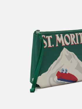 Aline Pouch in wool-effect fabric with St. Moritz print | ST. MORITZ TOP OF THE WORLD SPECIAL EDITION
