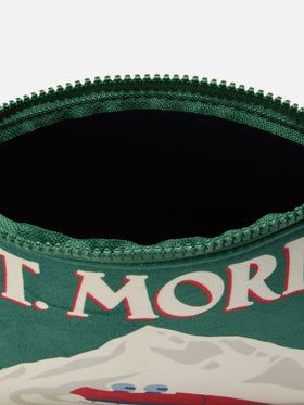Aline Pouch in wool-effect fabric with St. Moritz print | ST. MORITZ TOP OF THE WORLD SPECIAL EDITION