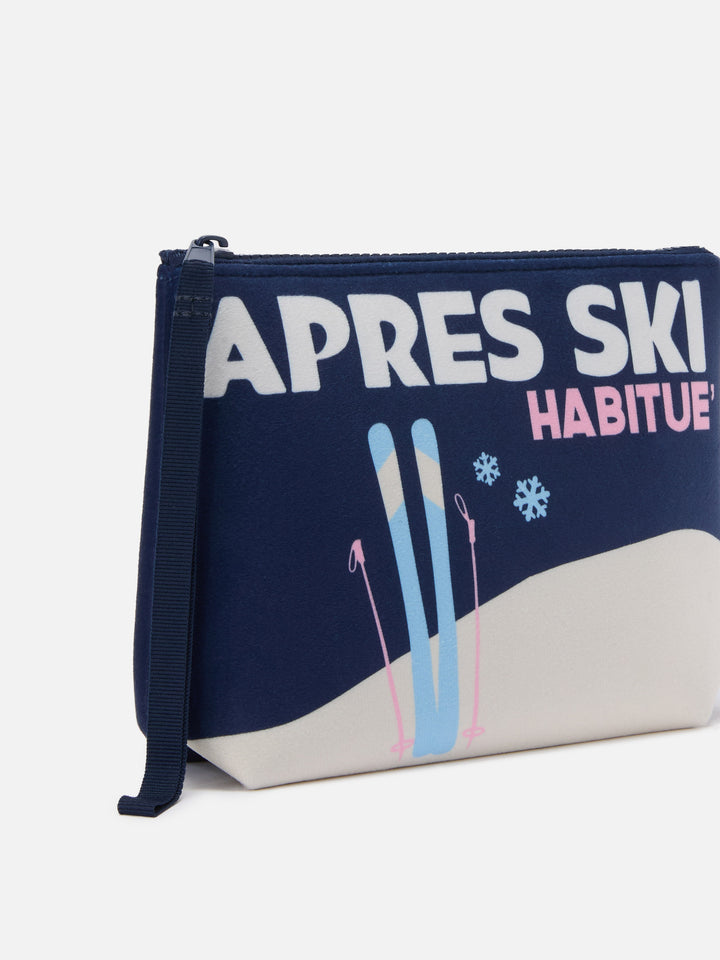 Aline-Pouch aus Wollimitat mit Après-Ski-Print
