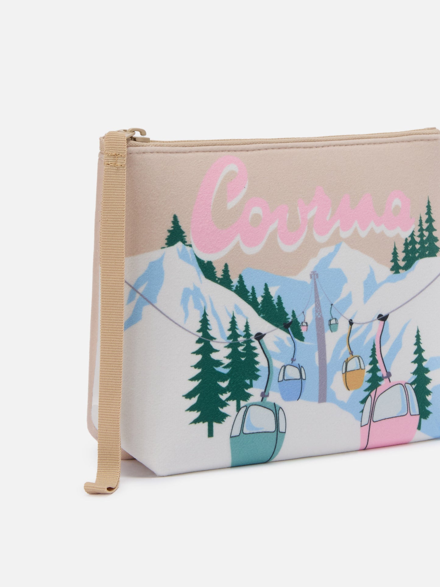 Aline Pouch in wool-effect fabric with Courmayeur print | COURMAYEUR SPECIAL EDITION