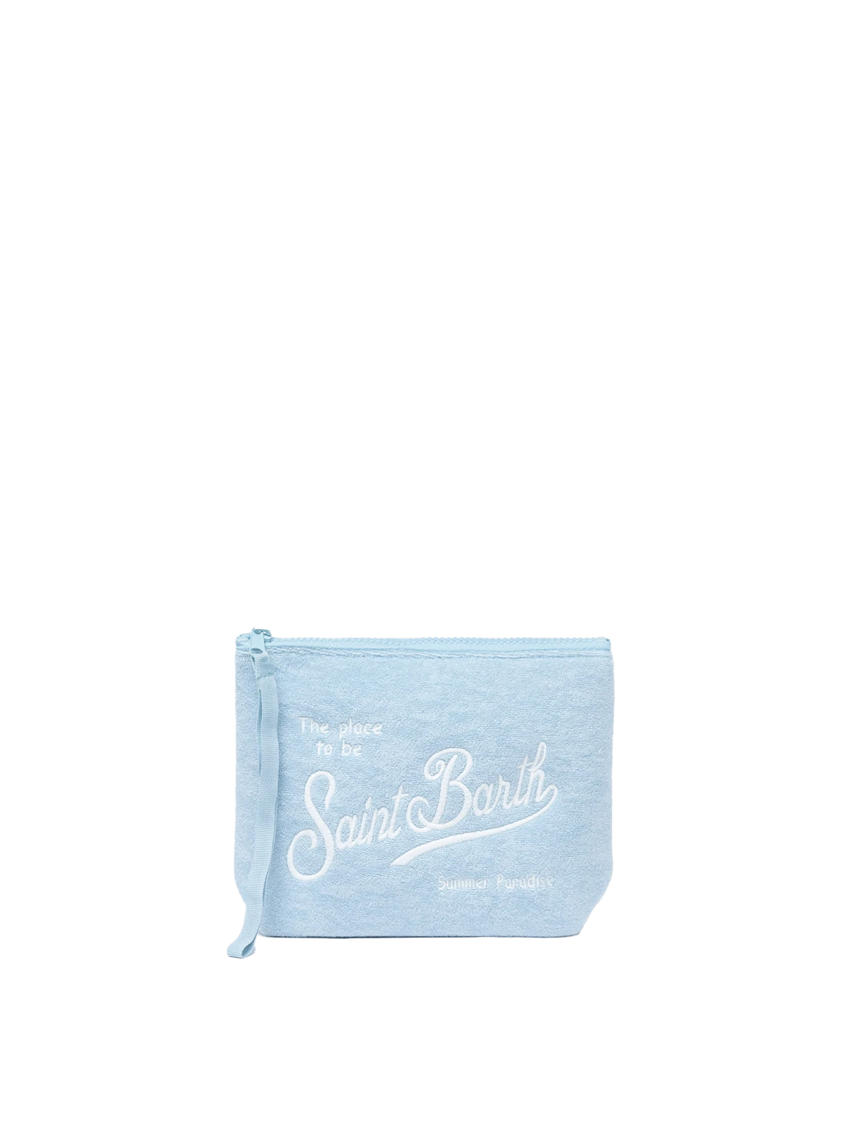 Aline light blue embossed terry pochette - MC2 Saint Barth