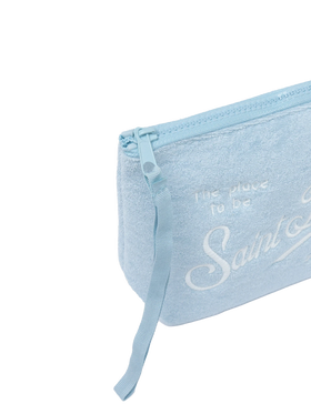 Aline light blue embossed terry pochette - MC2 Saint Barth