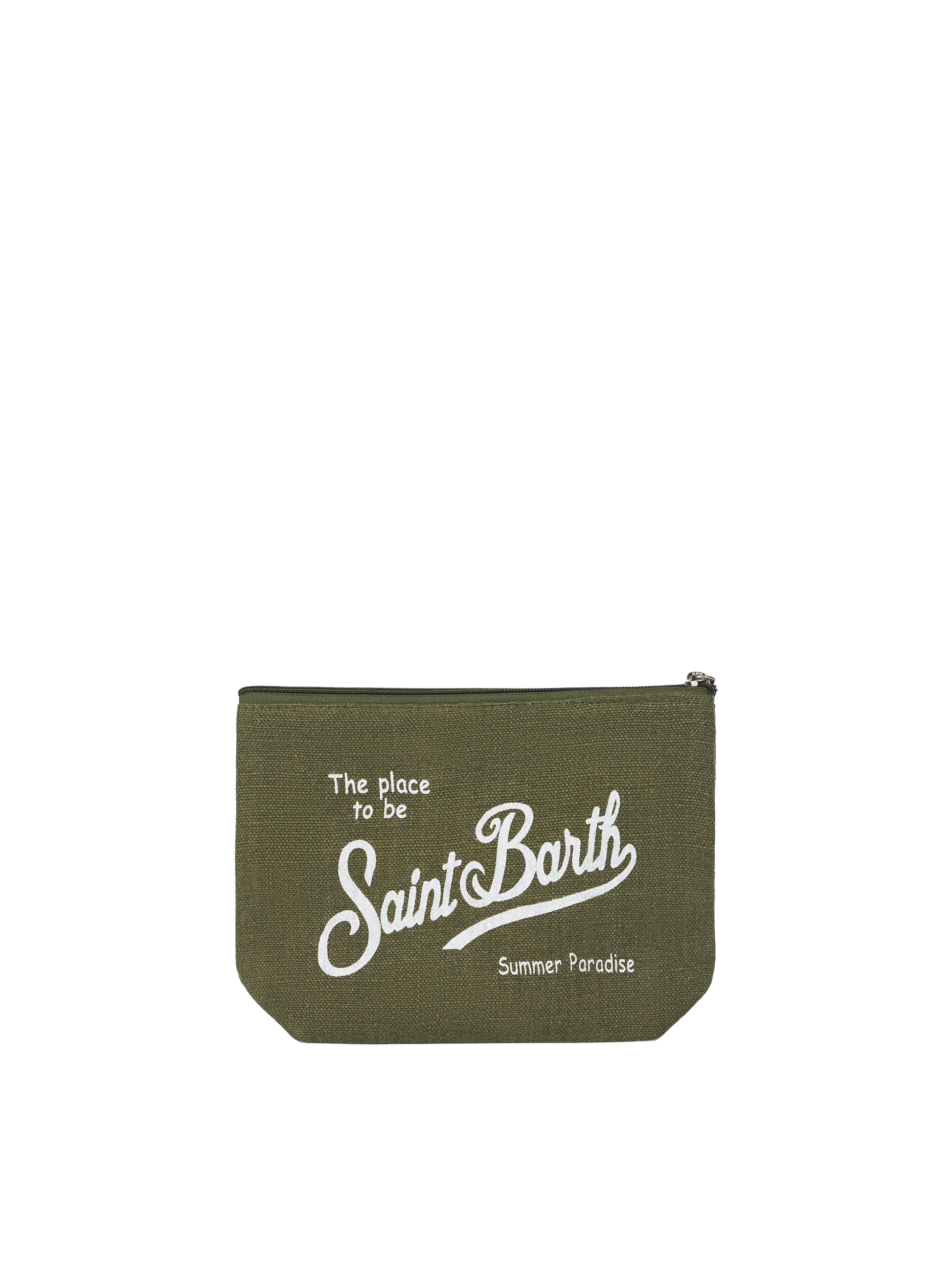 Aline military green linen pochette - MC2 Saint Barth