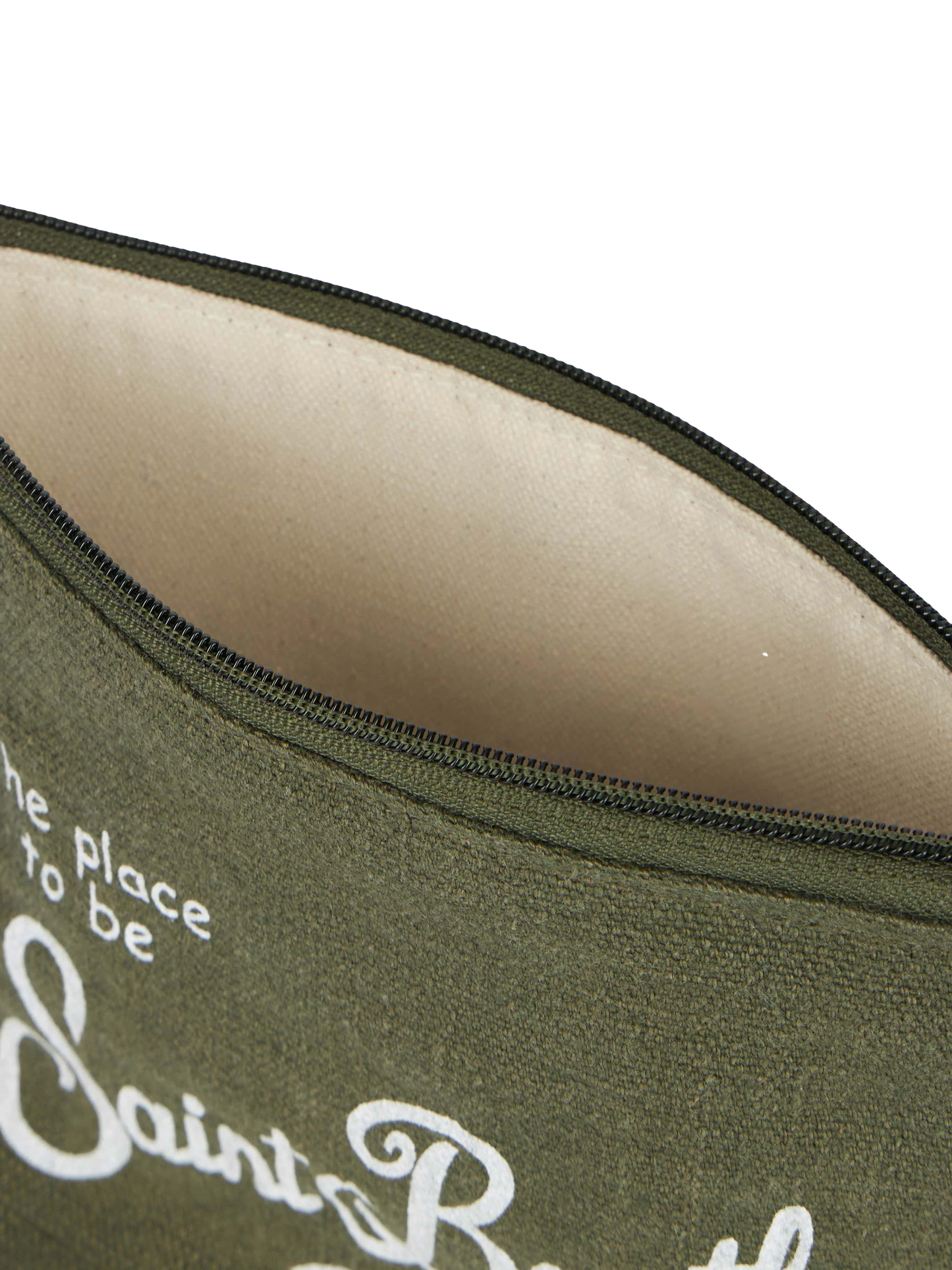 Aline military green linen pochette - MC2 Saint Barth