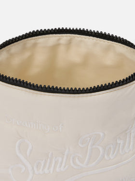 Aline Puffer Pouch in padded beige nylon