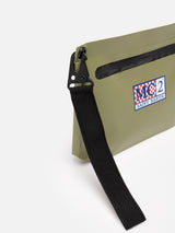 Pochette Aline verde militare water-resistant