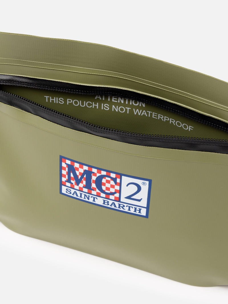 Pochette Aline verde militare water-resistant