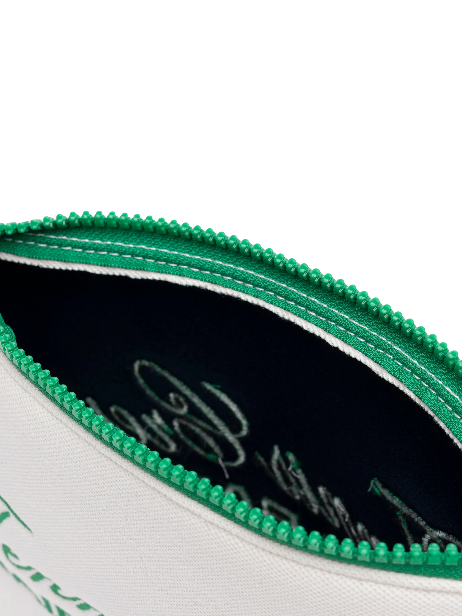 Aline white piquet pochette with Tennis Crew Saint Barth embroidery - MC2 Saint Barth