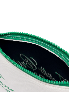 Aline white piquet pochette with Tennis Crew Saint Barth embroidery - MC2 Saint Barth
