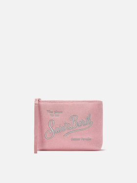 Pochette Aline Lurex rosa con effetto lurex