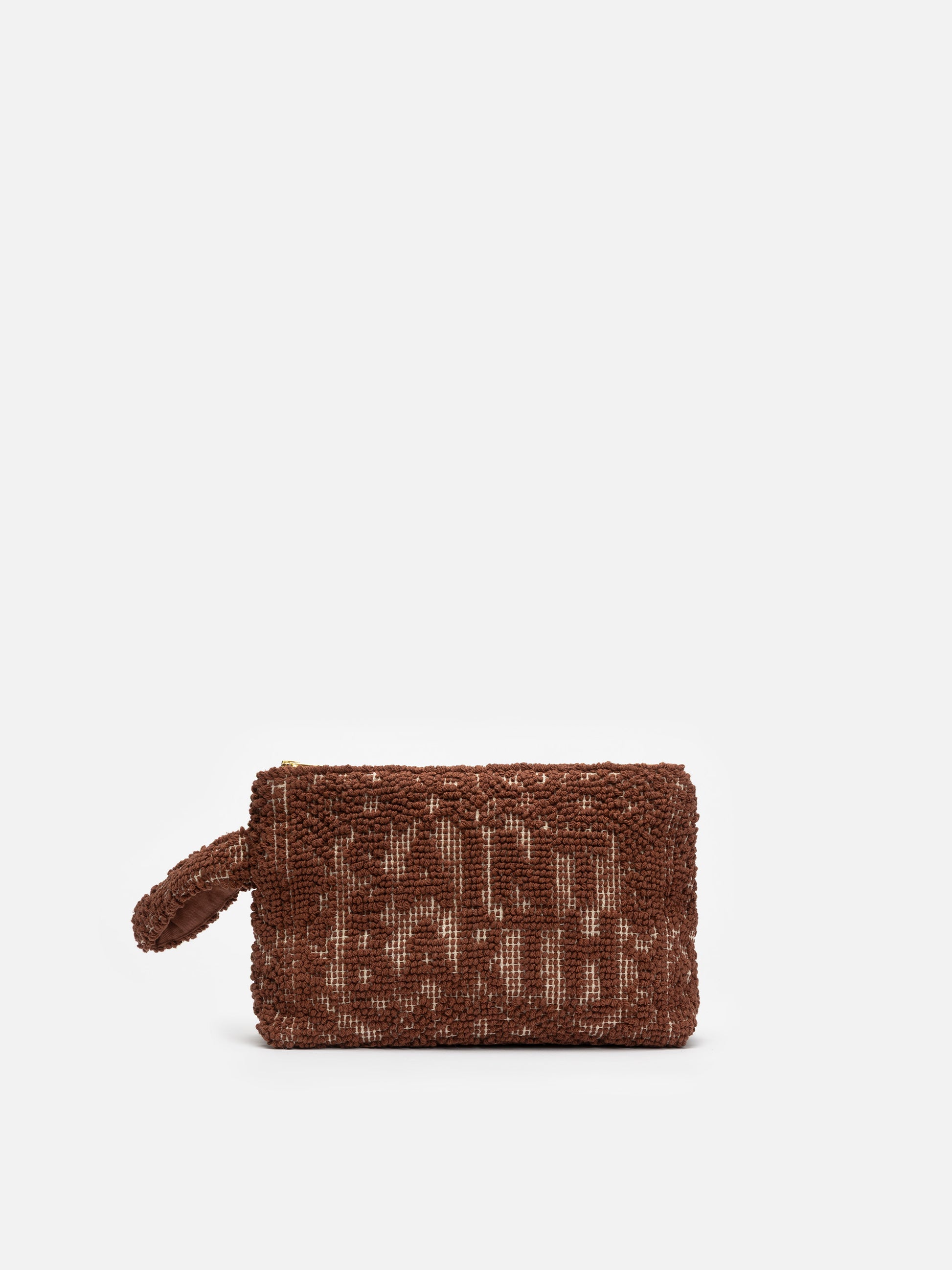 Aline Tufting brown cotton pochette - MC2 Saint Barth