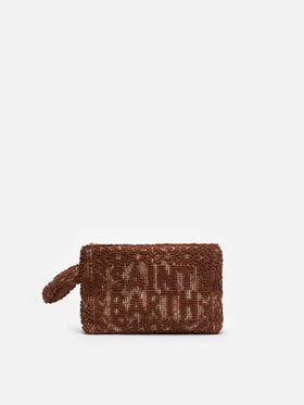 Aline Tufting brown cotton pochette - MC2 Saint Barth