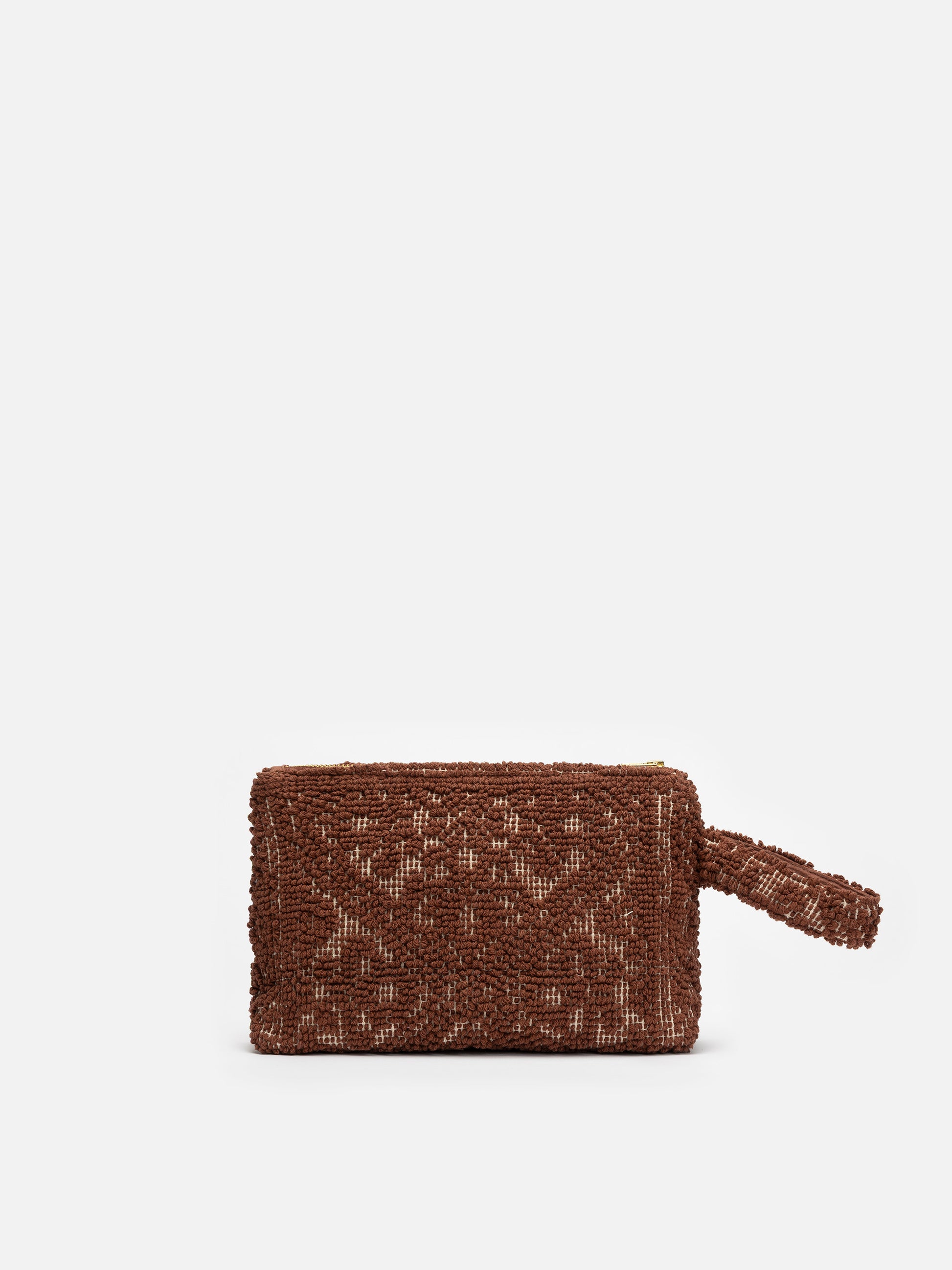 Aline Tufting brown cotton pochette - MC2 Saint Barth