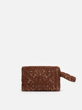 Aline Tufting brown cotton pochette - MC2 Saint Barth