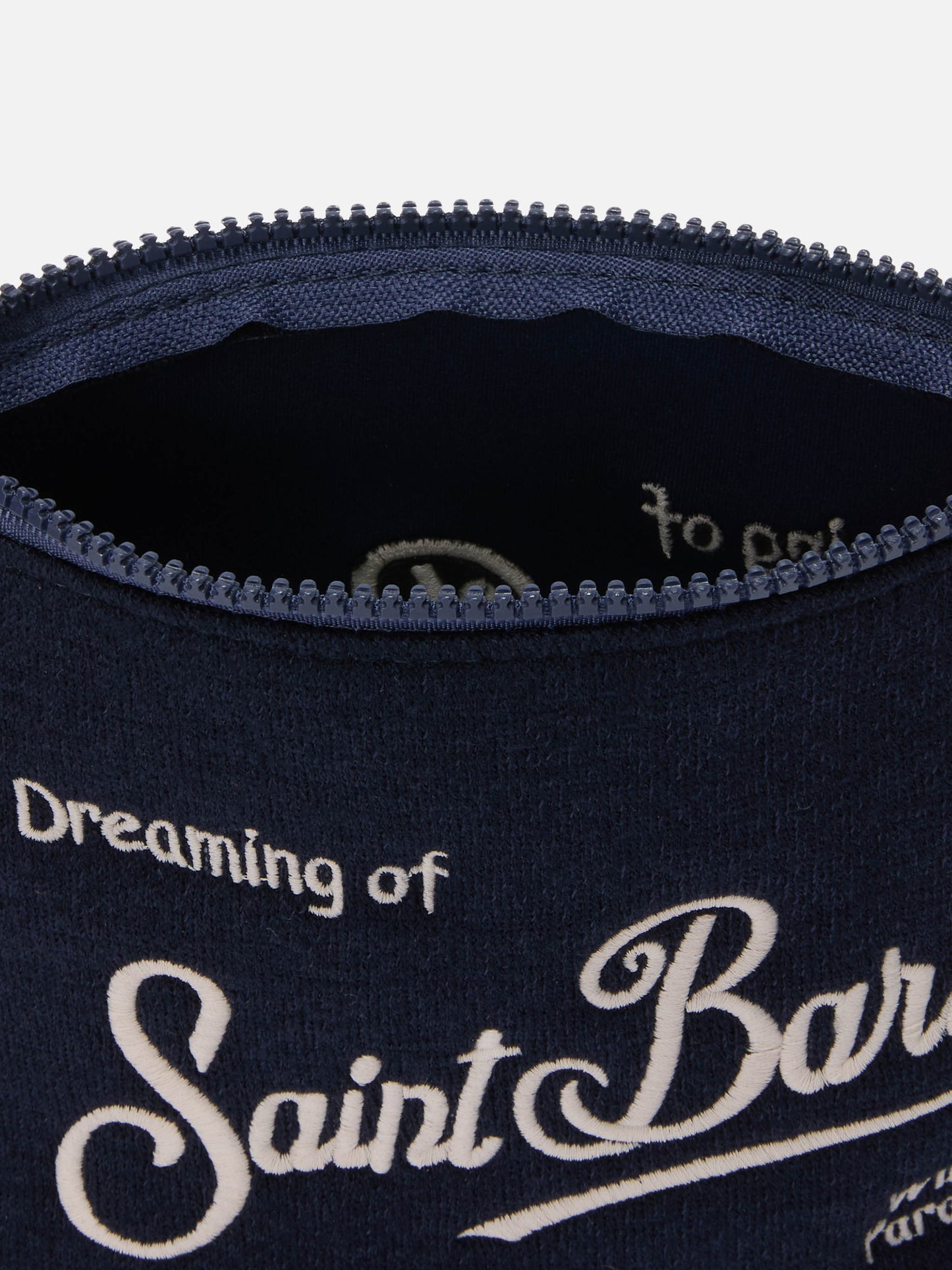 Pochette Aline Wool in misto lana blu