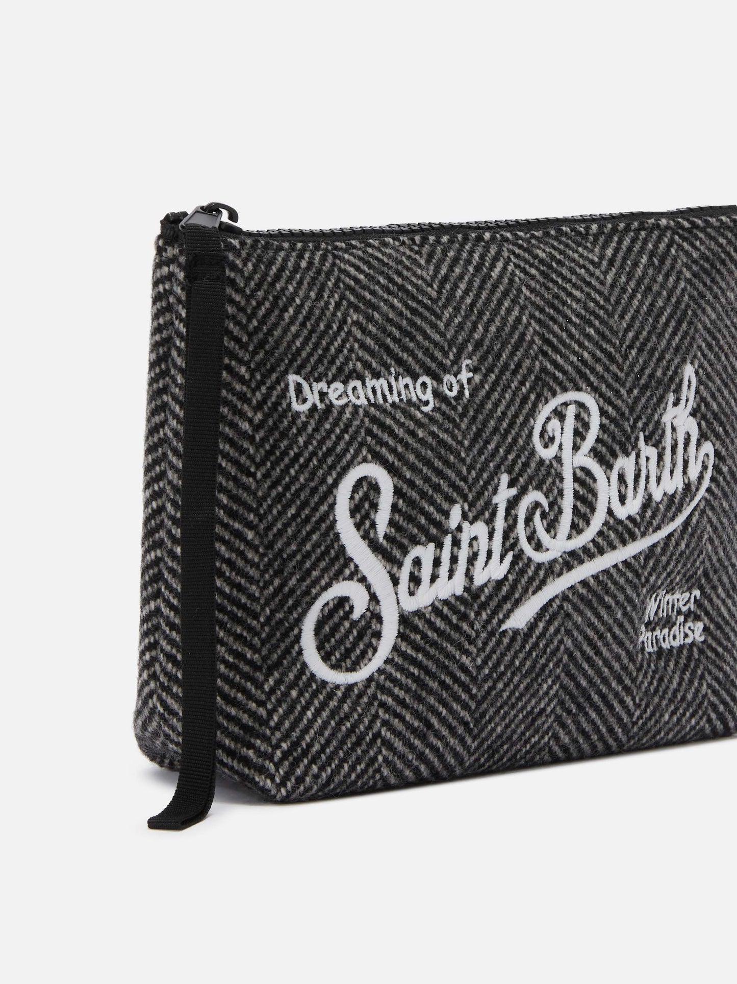 Aline Wollbeutel aus Fischgrät-Wollmischung