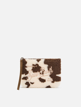 Aline teddy pochette à imprimé vache 