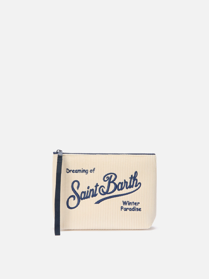 Aline Cord-Etui aus beigefarbenem Cord