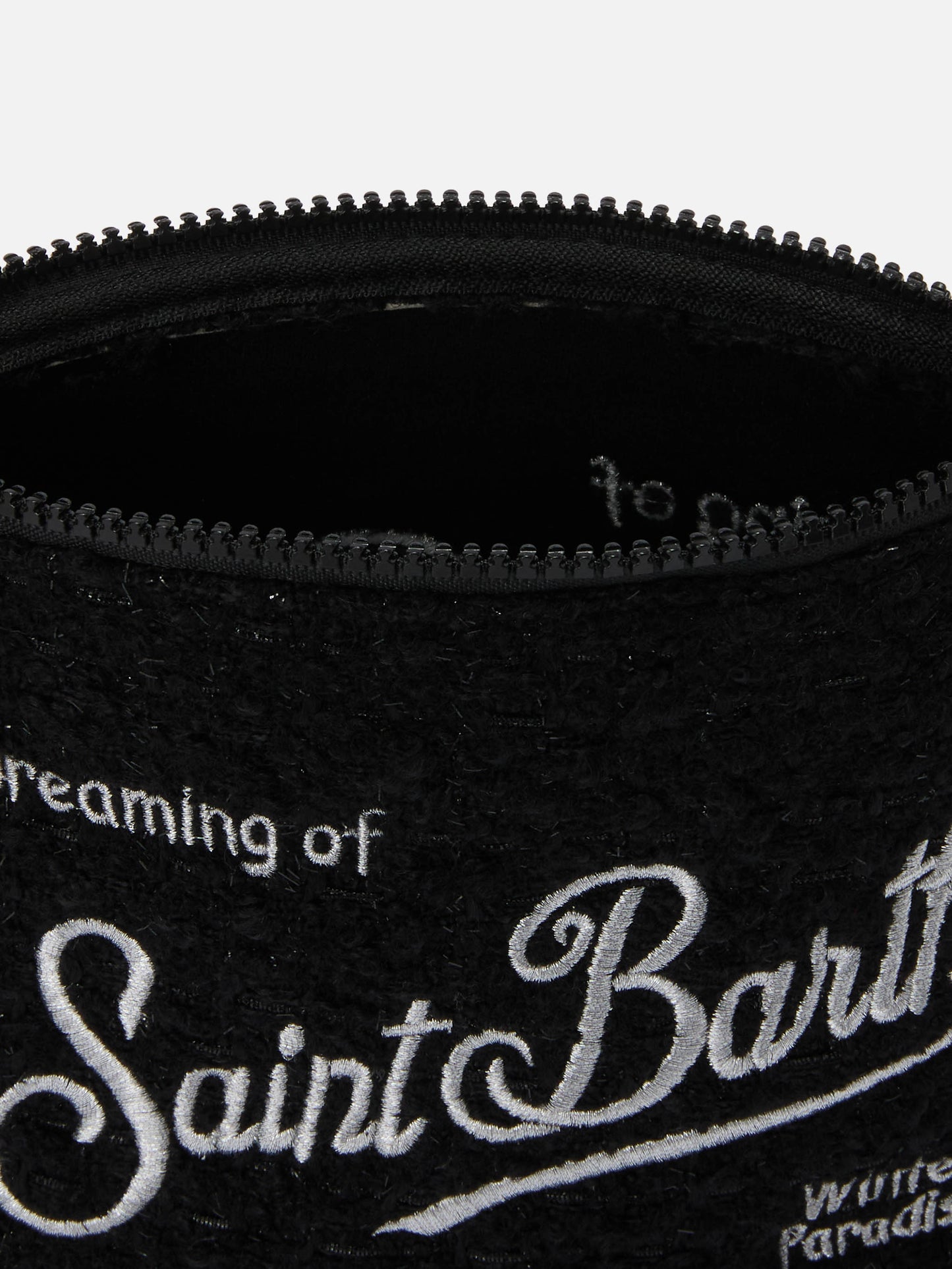 Aline Tweed Lurex Pouch in black