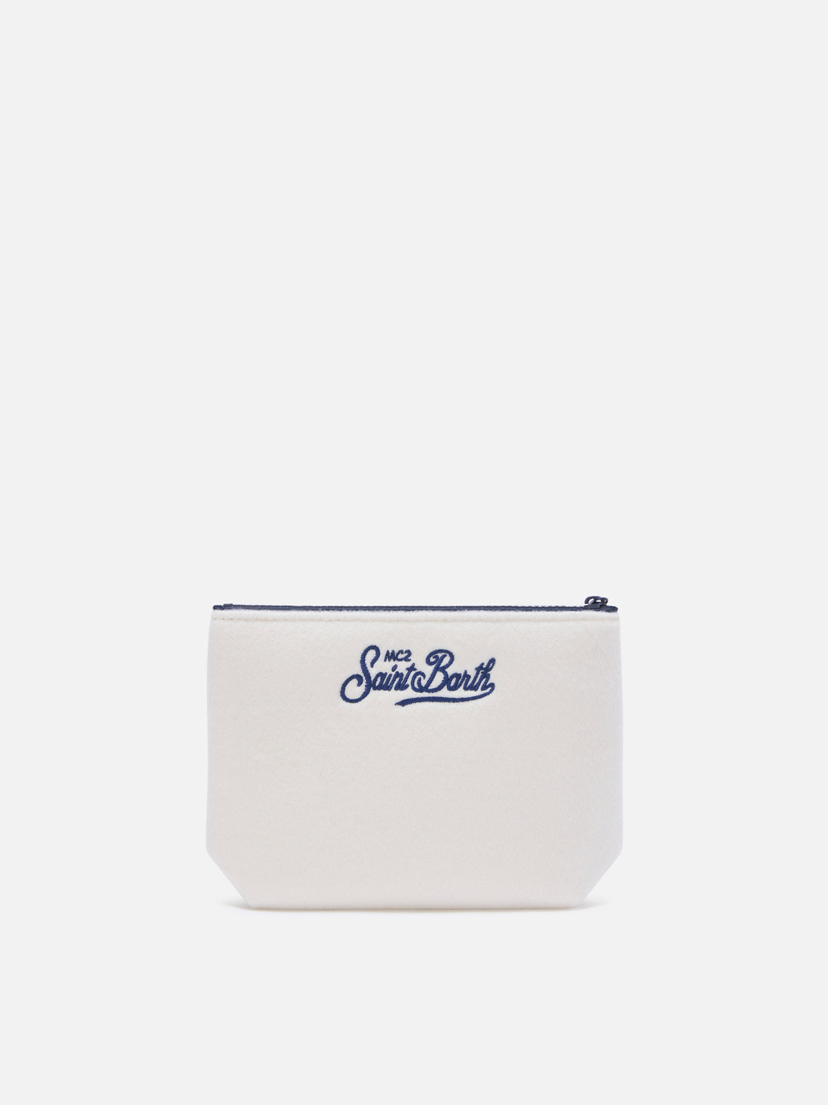 Off white Aline felt pochette with St. Moritz embroidery | Special edition