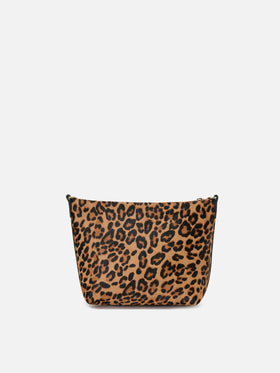 Borsa Aline in cavallino leopardato con placchetta logo