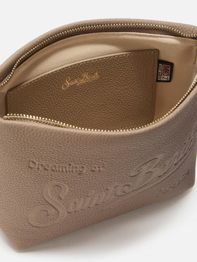 Aline Shoulder Bag in hammered hazelnut leather