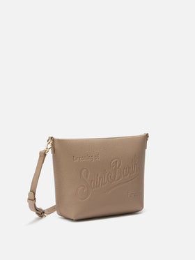 Aline Shoulder Bag in hammered hazelnut leather