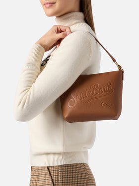 Aline Shoulder Bag in hammered leather tan