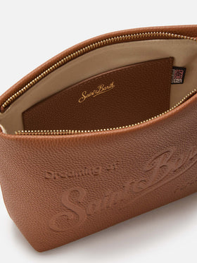 Aline Shoulder Bag in hammered leather tan