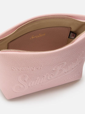 Aline Shoulder Bag in hammered pink leather