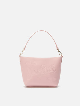 Aline Shoulder Bag in hammered pink leather