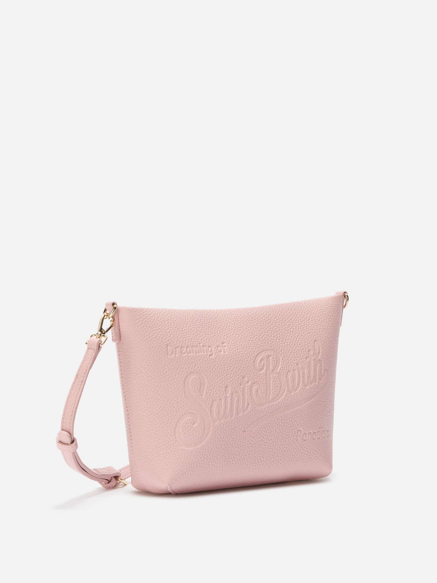 Aline Shoulder Bag in hammered pink leather