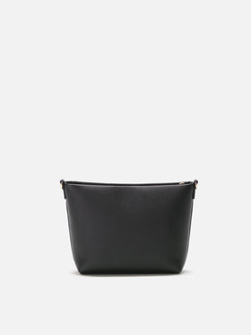 Aline Shoulder Bag in hammered black leather