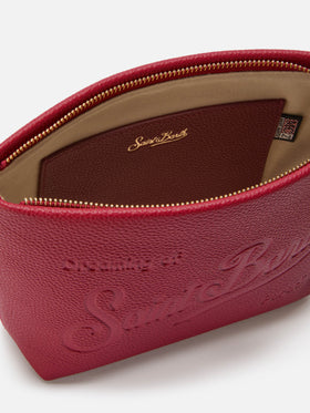 Aline Shoulder Bag in hammered bordeaux leather