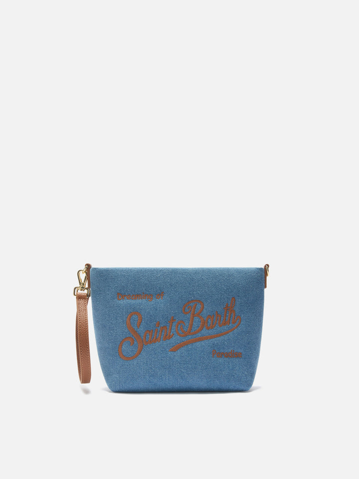 Borsa Aline in denim con dettagli in pelle