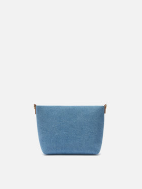 Borsa Aline in denim con dettagli in pelle