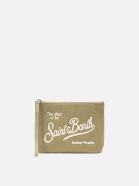 Aline Pochette in canvas marrone