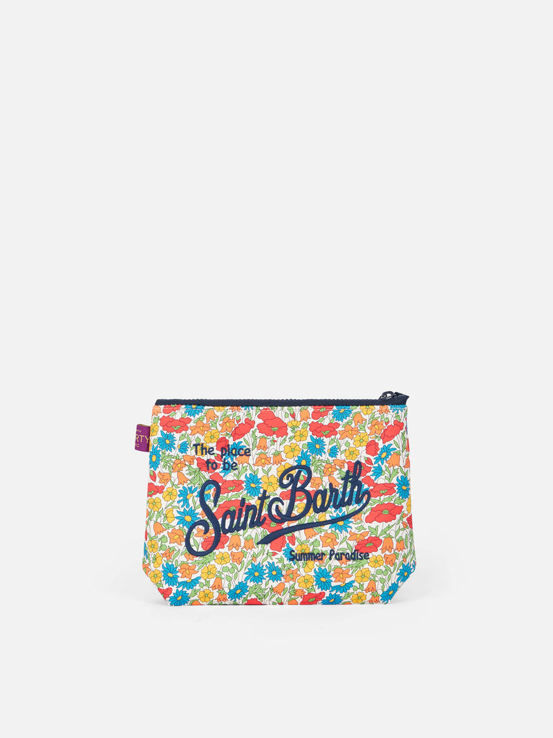 Scuba pochette Aline with Poppy & Daisy print | MADE WITH LIBERTY FABRIC