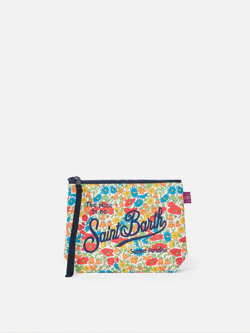 Scuba pochette Aline with Poppy & Daisy print | MADE WITH LIBERTY FABRIC