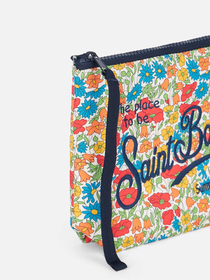 Scuba pochette Aline with Poppy & Daisy print | MADE WITH LIBERTY FABRIC