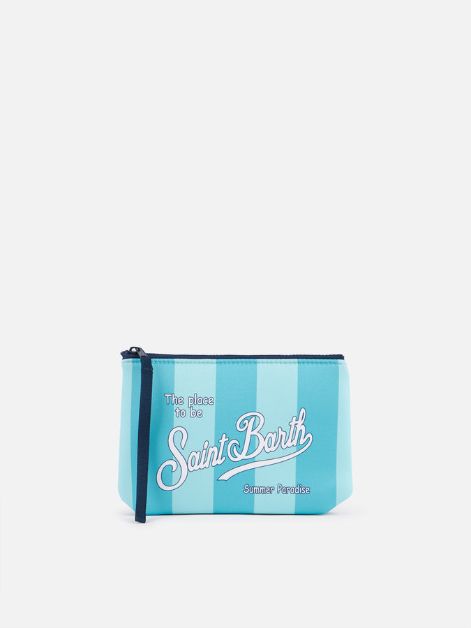 Mc2 Saint Barth Pochette Aline in scuba a righe turchesi