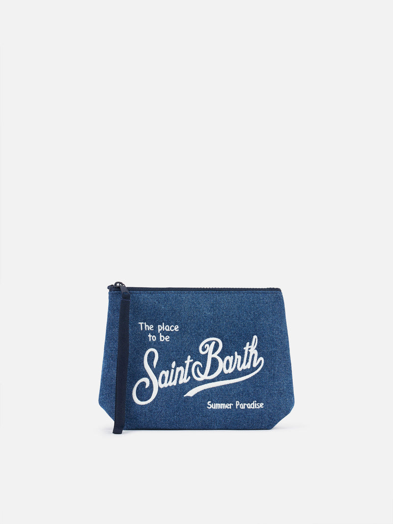 Pochette in scuba di jeans Aline