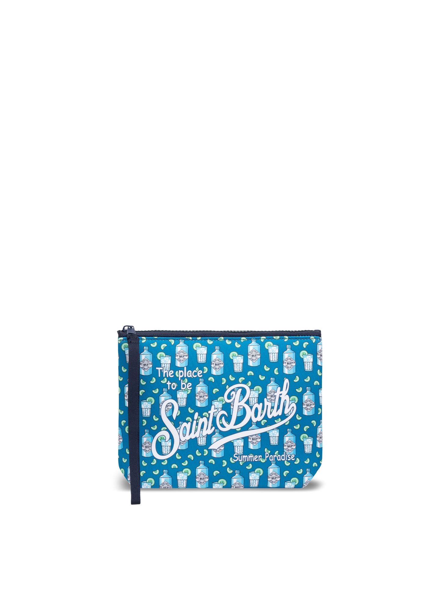 Aline scuba pochette with gin bottles print - MC2 Saint Barth