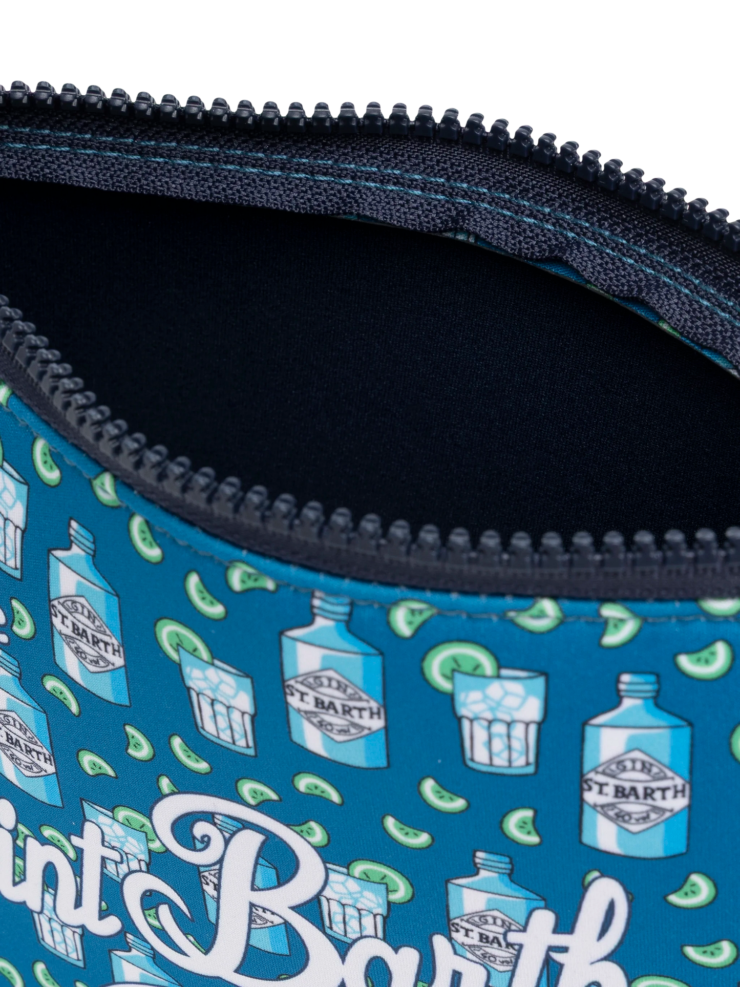 Aline scuba pochette with gin bottles print - MC2 Saint Barth