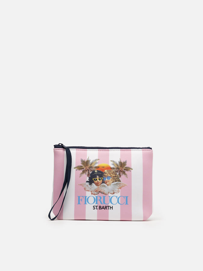 Mc2 Saint Barth Pochette in scuba Fiorucci a righe Aline | EDIZIONE SPECIALE FIORUCCI