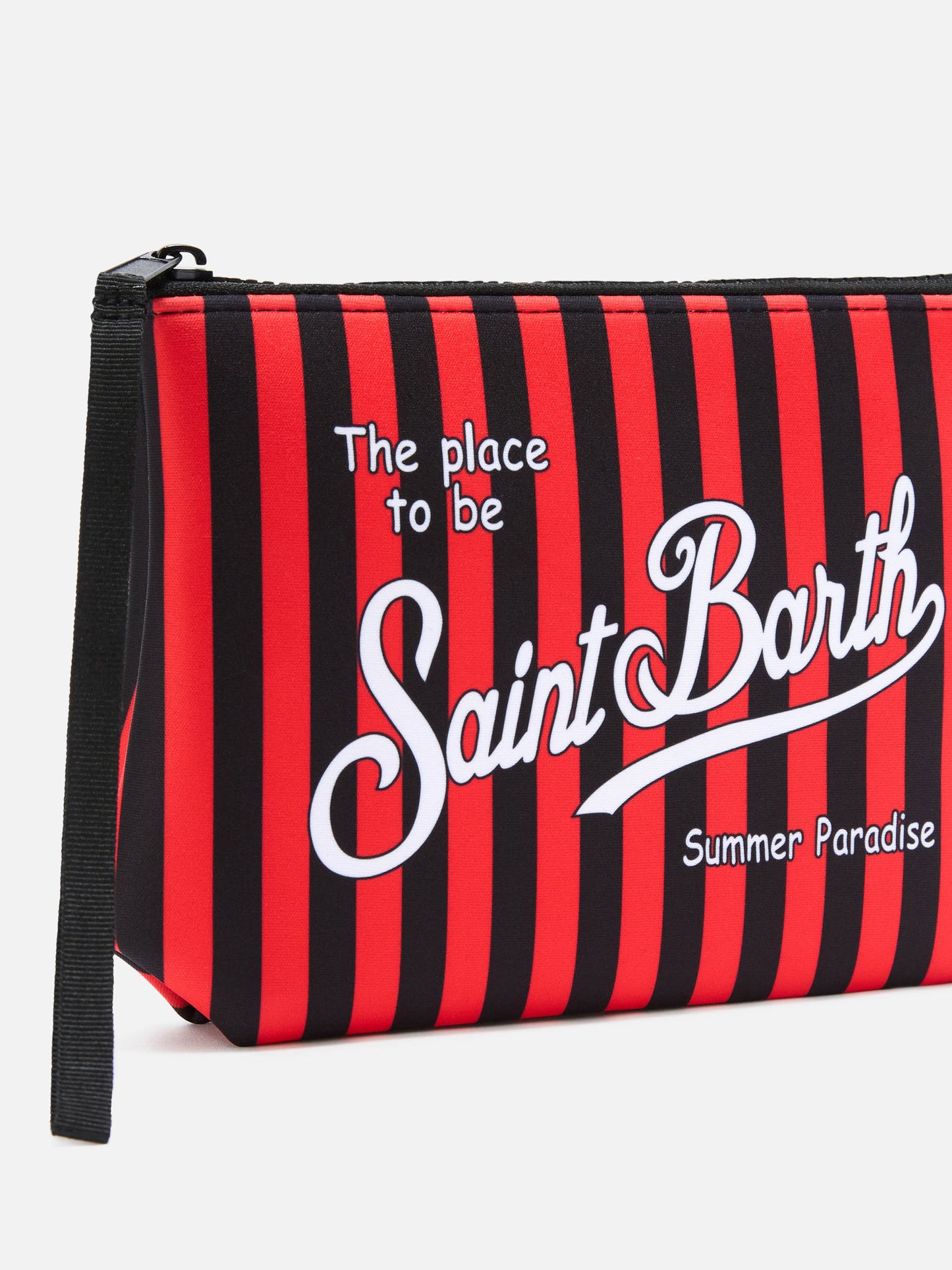 Schwarzer Aline Scuba-pouch mit AC Milan-Streifenprint | AC MILAN SPECIAL EDITION 