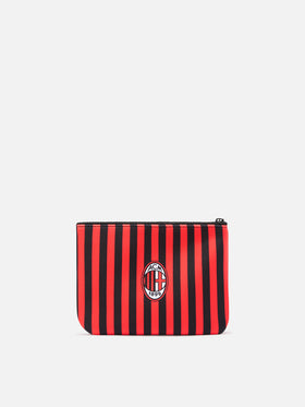 Schwarzer Aline Scuba-pouch mit AC Milan-Streifenprint | AC MILAN SPECIAL EDITION 